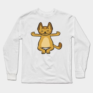 Cat In Different Yoga Poses Long Sleeve T-Shirt
